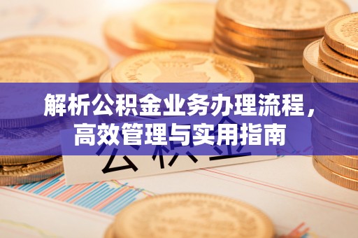 治多解析公积金业务办理流程，高效管理与实用指南