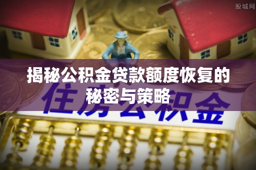 治多揭秘公积金贷款额度恢复的秘密与策略