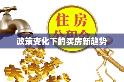 治多政策变化下的买房新趋势