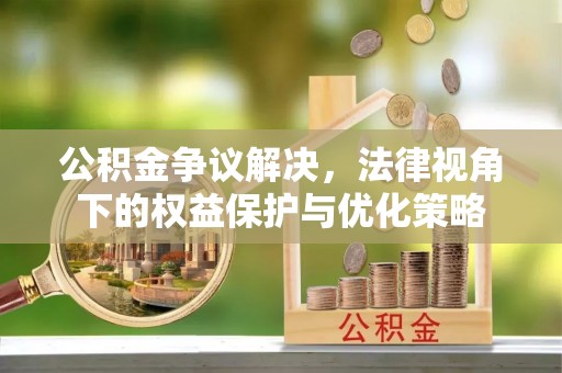 治多公积金争议解决，法律视角下的权益保护与优化策略