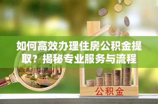 治多如何高效办理住房公积金提取？揭秘专业服务与流程