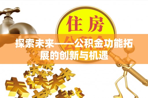 治多探索未来——公积金功能拓展的创新与机遇