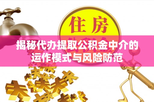 治多揭秘代办提取公积金中介的运作模式与风险防范